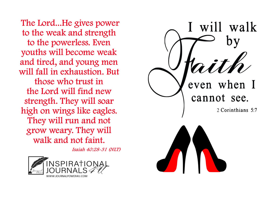 Walking by Faith Red Bottom